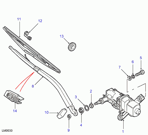 Land Rover DKC 1008 90 - Balai d'essuie-glace cwaw.fr