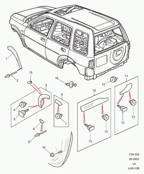 Land Rover DYC101420 - Clip cwaw.fr