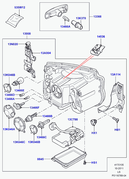 Land Rover XZQ000011 - Ampoule, projecteur longue portée cwaw.fr