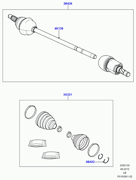 FIAT LR003161 - Joint-soufflet, arbre de commande cwaw.fr