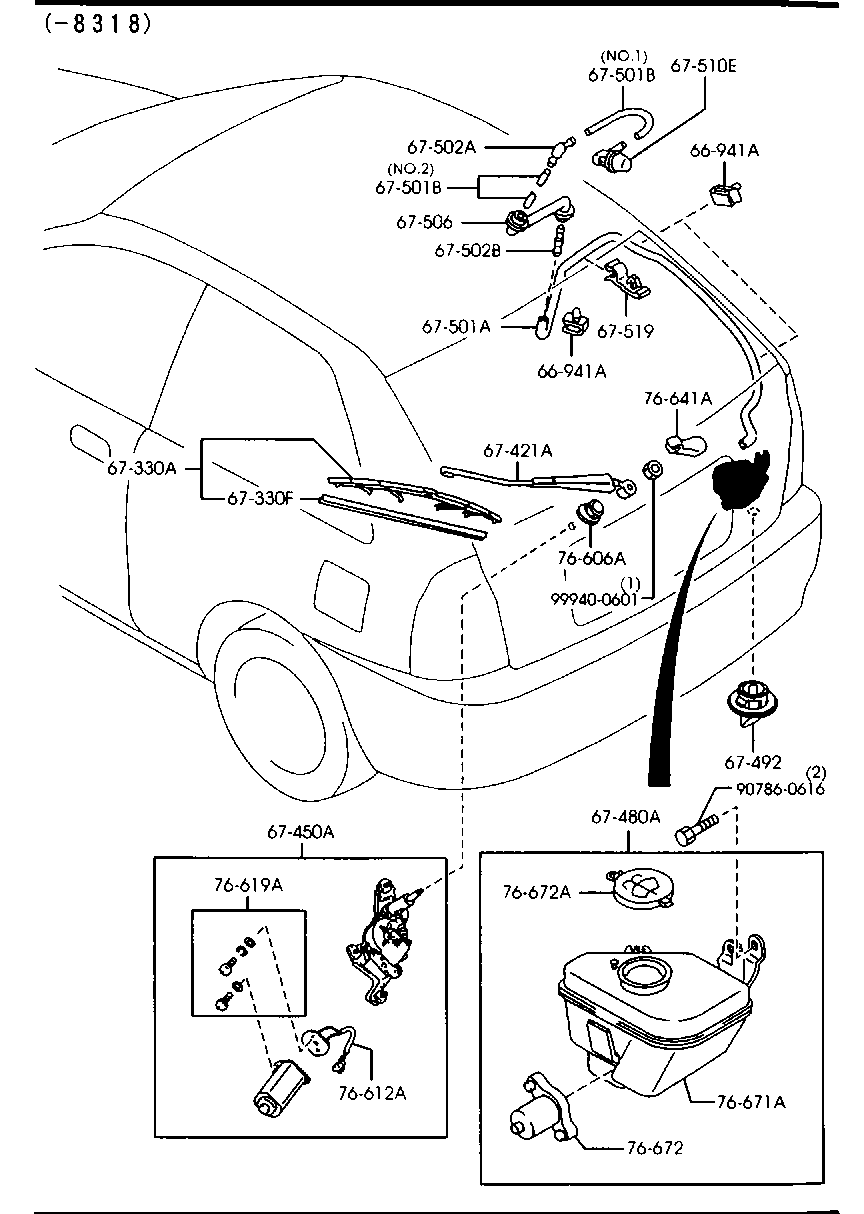 MAZDA B467-67-330 - Balai d'essuie-glace cwaw.fr