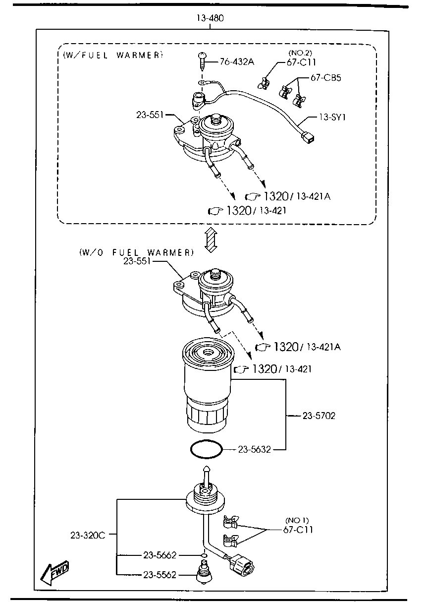 Mercury R2L1-13-ZA5A - Filtre à carburant cwaw.fr