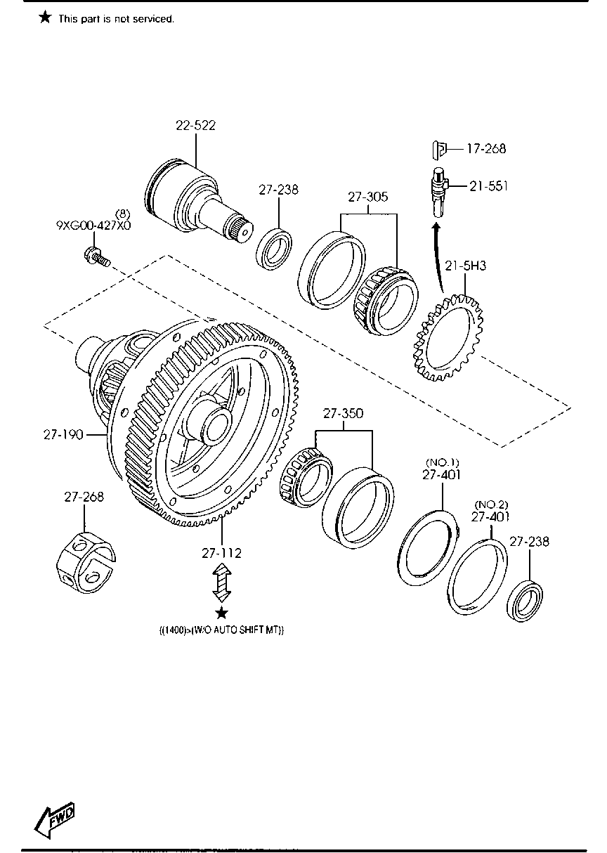 MAZDA C202-27-238 - Bague d'étanchéité, différentiel cwaw.fr