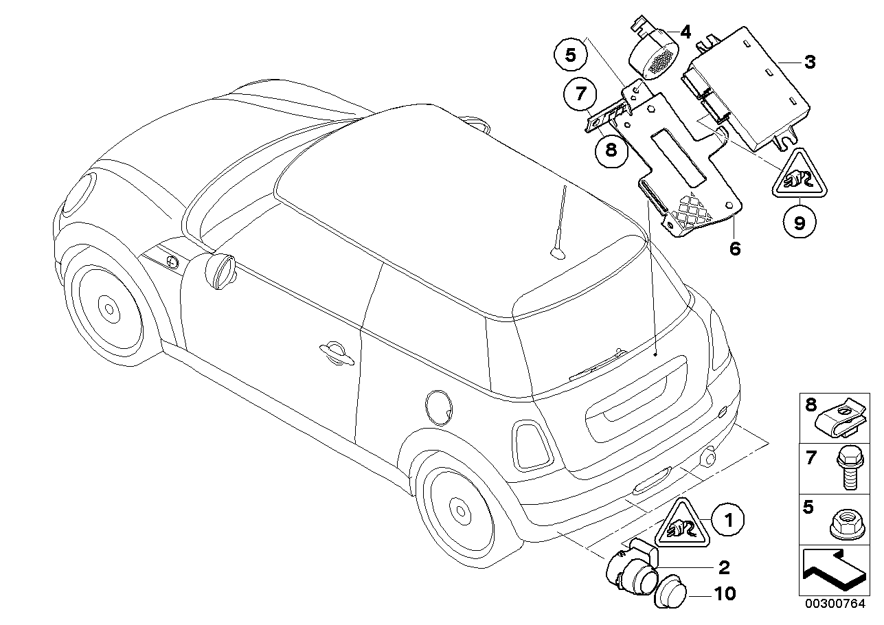 BMW 66 20 6 934 308 - Capteur, parctronic cwaw.fr