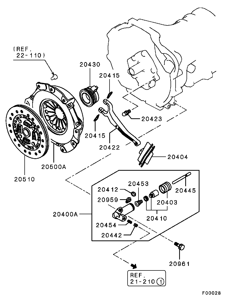 Mitsubishi MD703270 - Butée de débrayage cwaw.fr