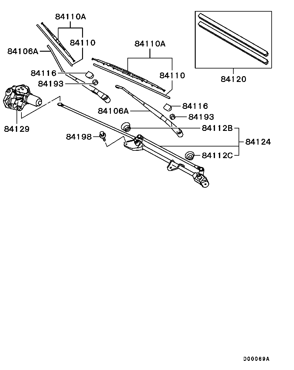 Mitsubishi MR592314 - Balai d'essuie-glace cwaw.fr