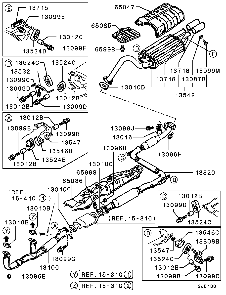 Mitsubishi MF243659 - Vis, système d'échappement cwaw.fr