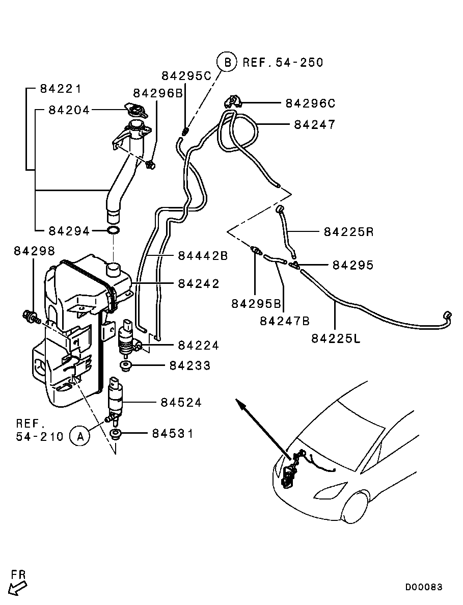 Mitsubishi 8260A021 - Pompe d'eau de nettoyage, nettoyage des vitres cwaw.fr