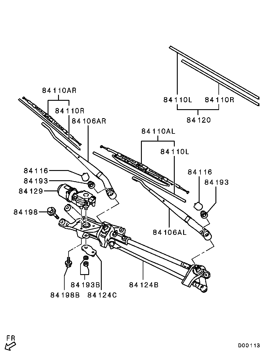 Mitsubishi 8250A054 - Balai d'essuie-glace cwaw.fr