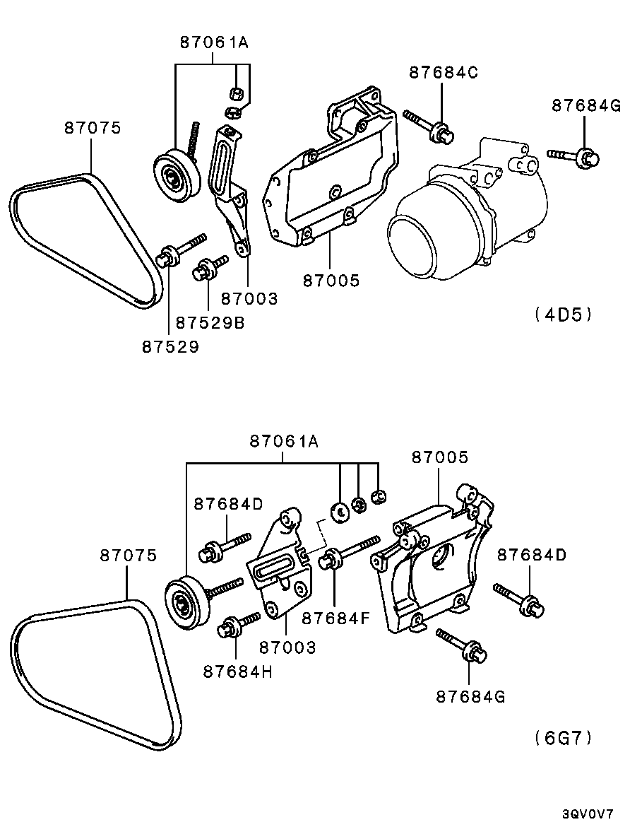 Mitsubishi MB609125 - Poulie renvoi / transmission, courroie trapézoïdale à nervures cwaw.fr