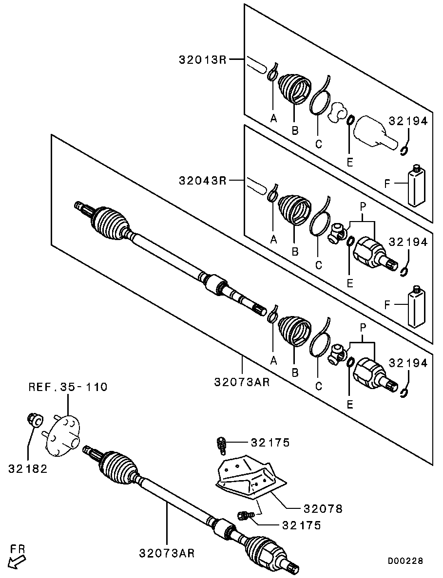 Mitsubishi 3817A274 - Joint-soufflet, arbre de commande cwaw.fr