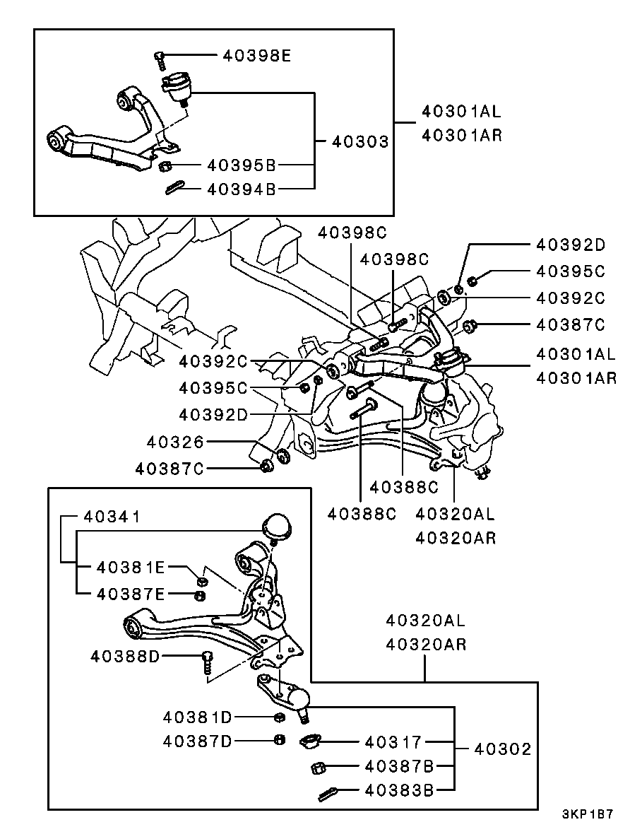 Mitsubishi MR496799 - Rotule de suspension cwaw.fr