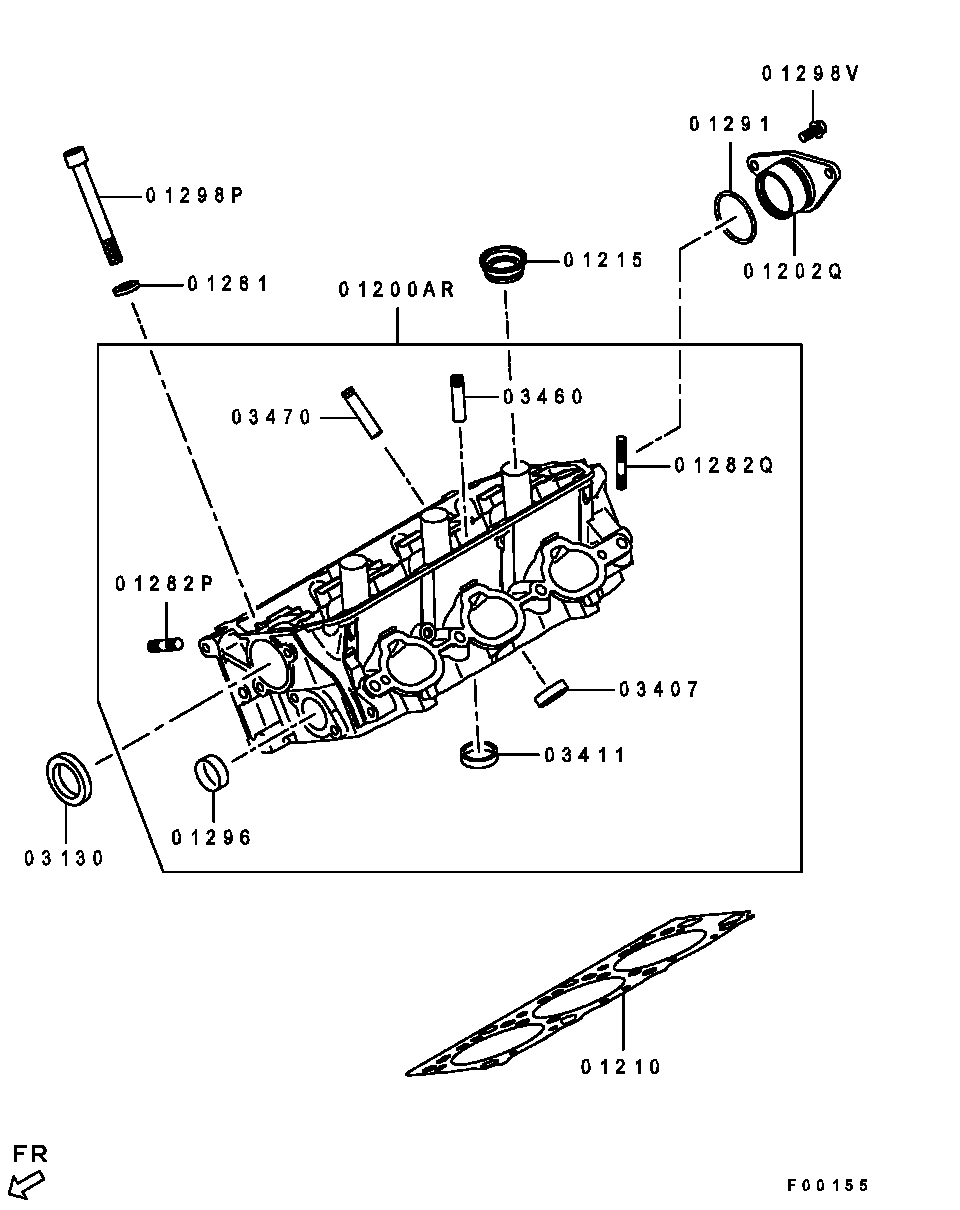 Mitsubishi MN176208 - Joint d'étanchéité, collecteur d'admission cwaw.fr