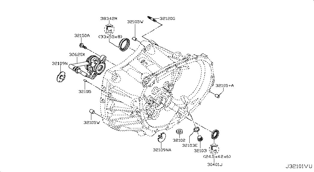 NISSAN 3062000Q1G - Butée hydraulique, embrayage cwaw.fr