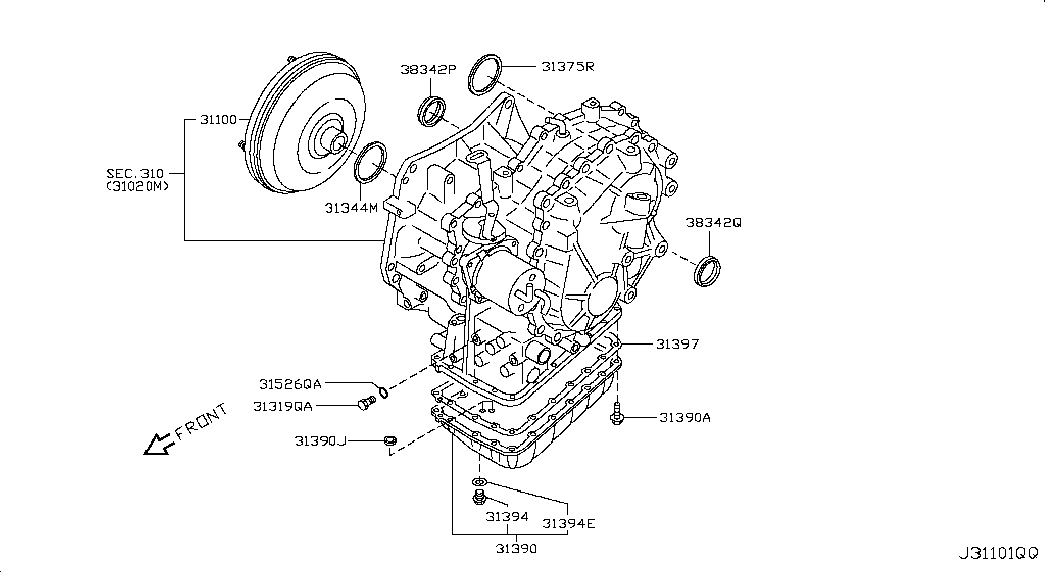 NISSAN 315261XA00 - Bague d'étanchéité, injecteur cwaw.fr