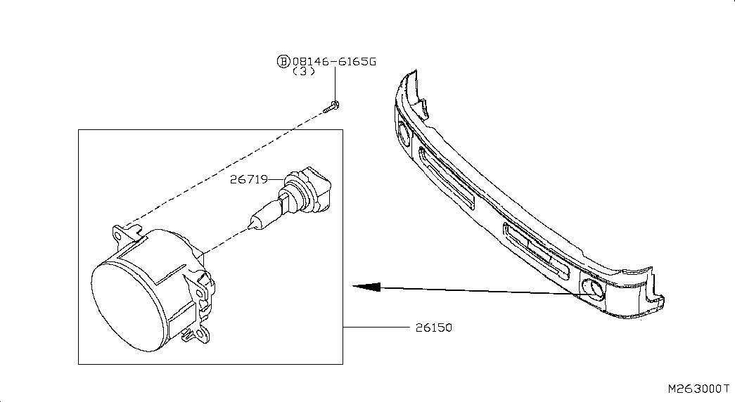 NISSAN 26296-89947 - Ampoule, éclairage de virage cwaw.fr