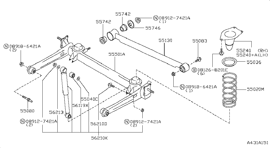 NISSAN 56119-V6000 - Suspension, bras de liaison cwaw.fr