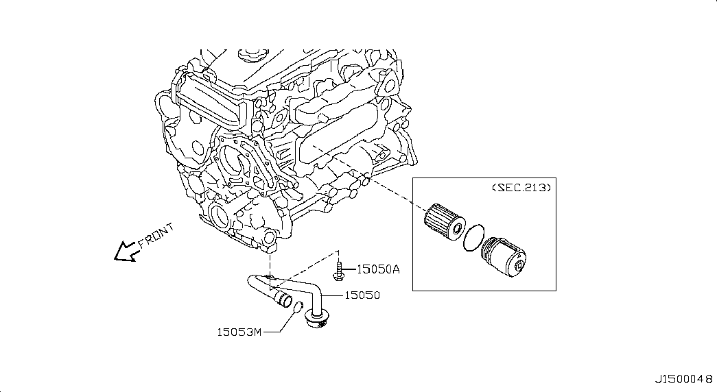 NISSAN 15050VC101 - Filtre à huile cwaw.fr