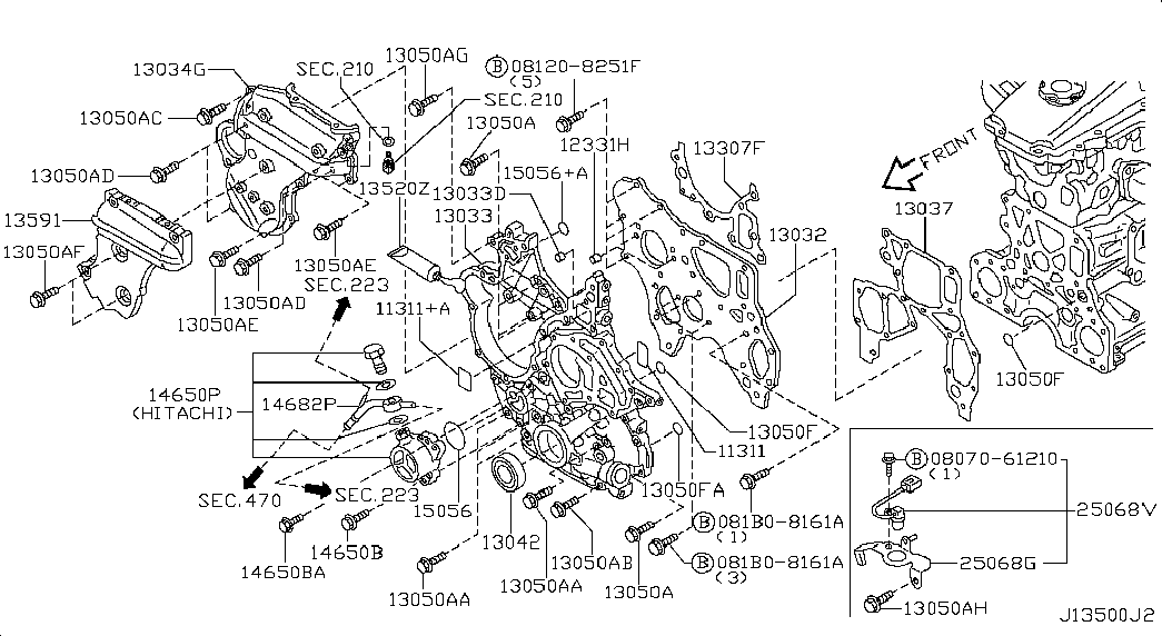 NISSAN 150562W203 - Joint d'étanchéité, pompe à huile cwaw.fr