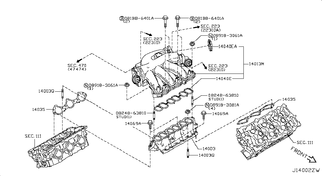 NISSAN 14032JA11A - Rondelle d'étanchéité, vis de vidange d'huile cwaw.fr