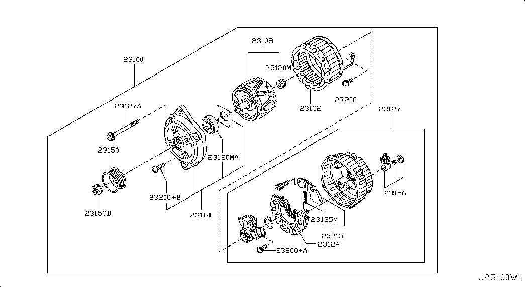 NISSAN 231001AA1B - Alternateur cwaw.fr