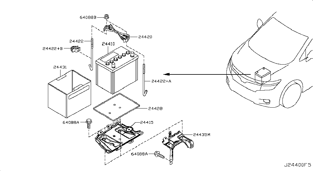 Infiniti 244101MA1A - Batterie de démarrage cwaw.fr