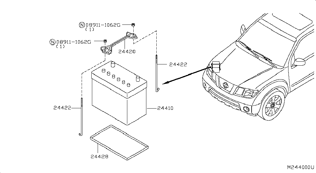 NISSAN 244103X10A - Batterie de démarrage cwaw.fr