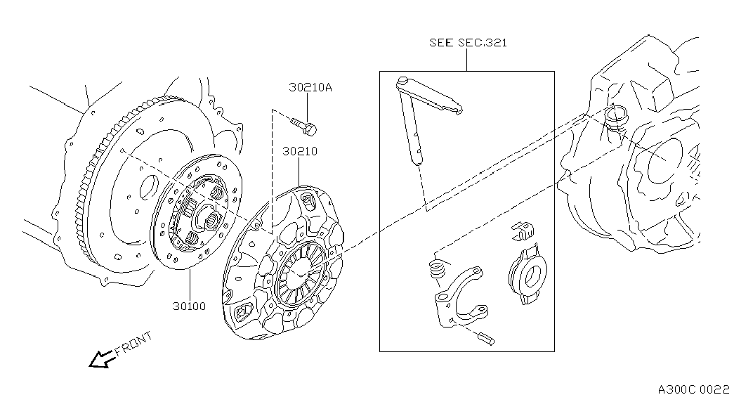 NISSAN 30210-54A10 - Mécanisme d'embrayage cwaw.fr