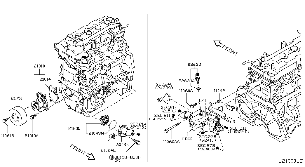 TOYOTA 21200ED00A - Thermostat d'eau cwaw.fr