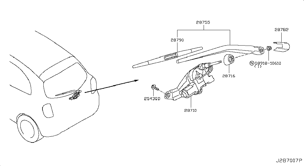 NISSAN 28790-EN000 - Balai d'essuie-glace cwaw.fr