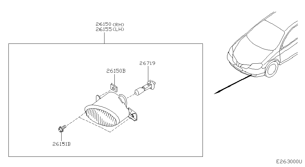 NISSAN 26296-89946 - Ampoule, éclairage de virage cwaw.fr