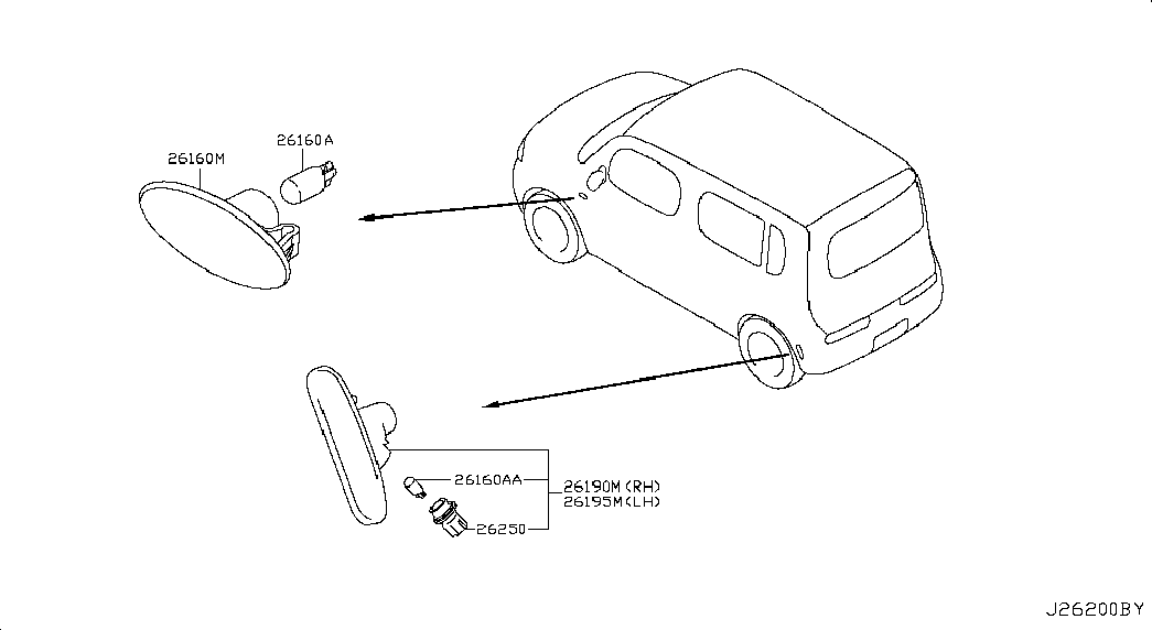 NISSAN 26261-89924 - BULB cwaw.fr