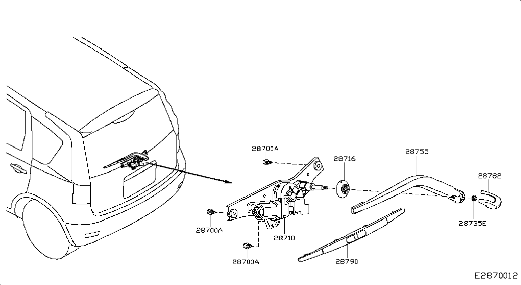 NISSAN 28790 EA000 - Balai d'essuie-glace cwaw.fr