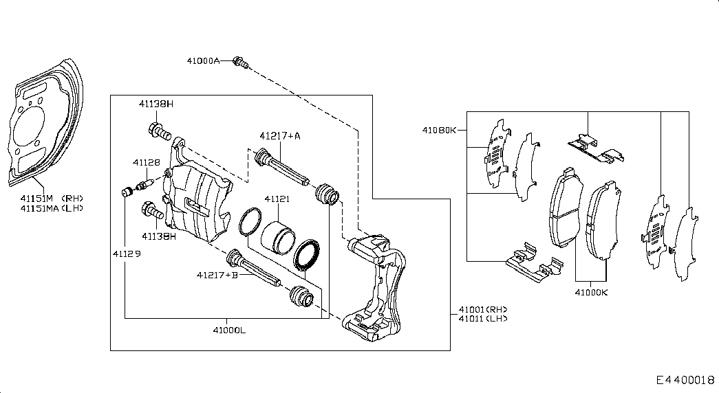 NISSAN 41151-JU00A - Déflecteur, disque de frein cwaw.fr