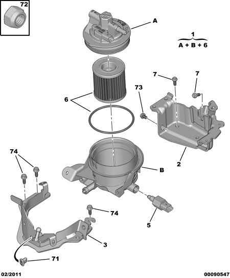 CITROËN/PEUGEOT 1906 C0 - Filtre à carburant cwaw.fr