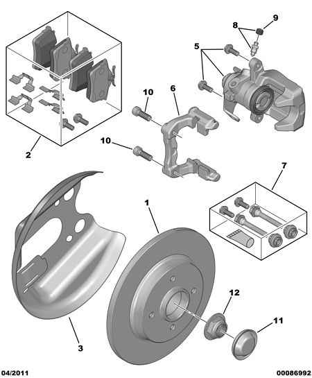 CITROËN 16 070 832 80 - Kit de plaquettes de frein, frein à disque cwaw.fr