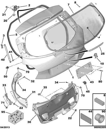 PEUGEOT 6991 Z1 - Clip, enjoliveur cwaw.fr