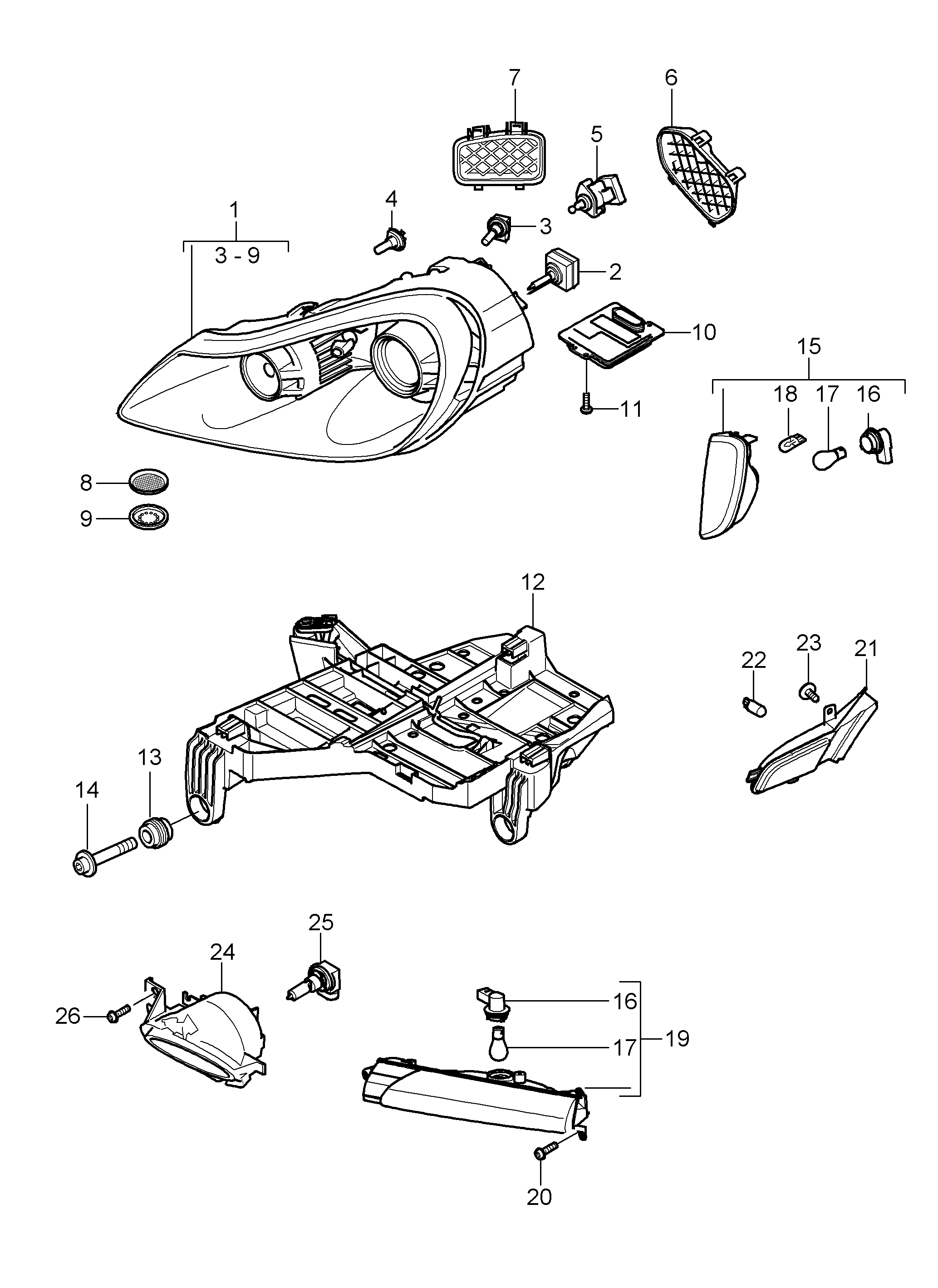 Porsche 99963113391 - Ampoule, projecteur longue portée cwaw.fr