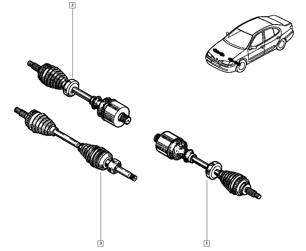 RENAULT 7700111313 - Arbre de transmission cwaw.fr