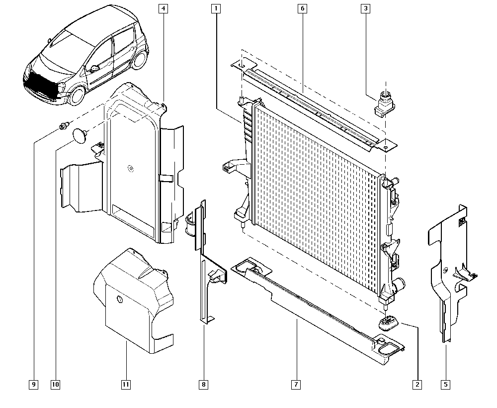 RENAULT 82 00 138 738 - Radiateur, refroidissement du moteur cwaw.fr