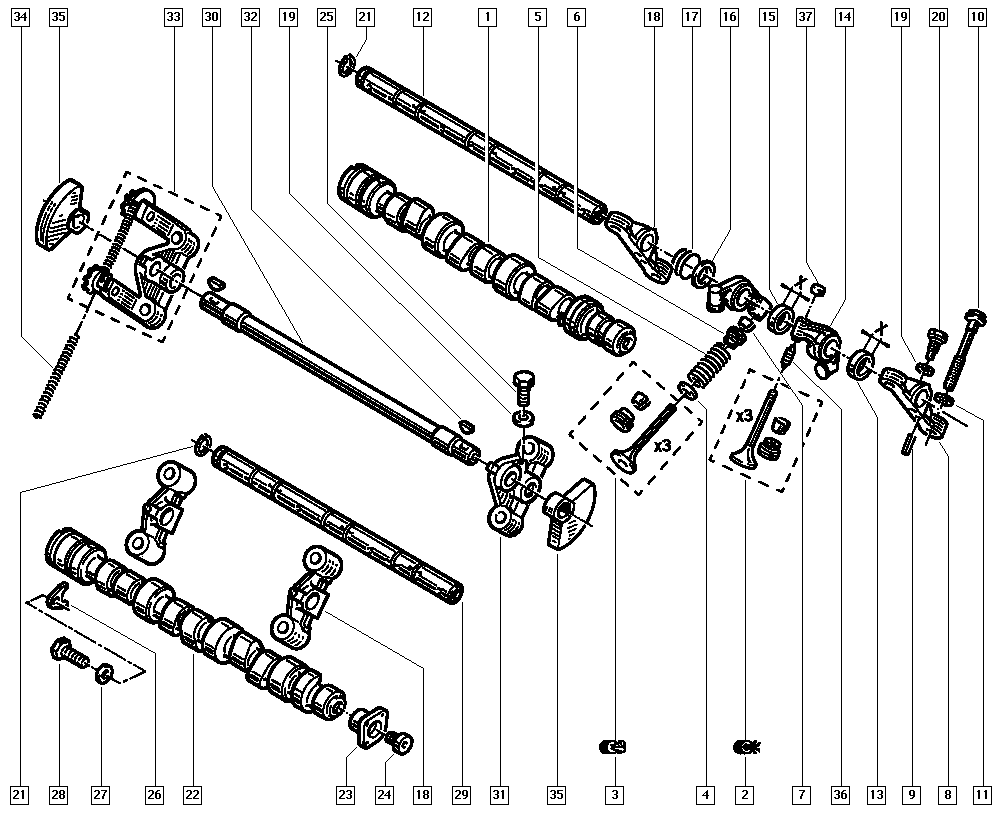 RENAULT 7903053184 - Jeu de boulons de culasse de cylindre cwaw.fr