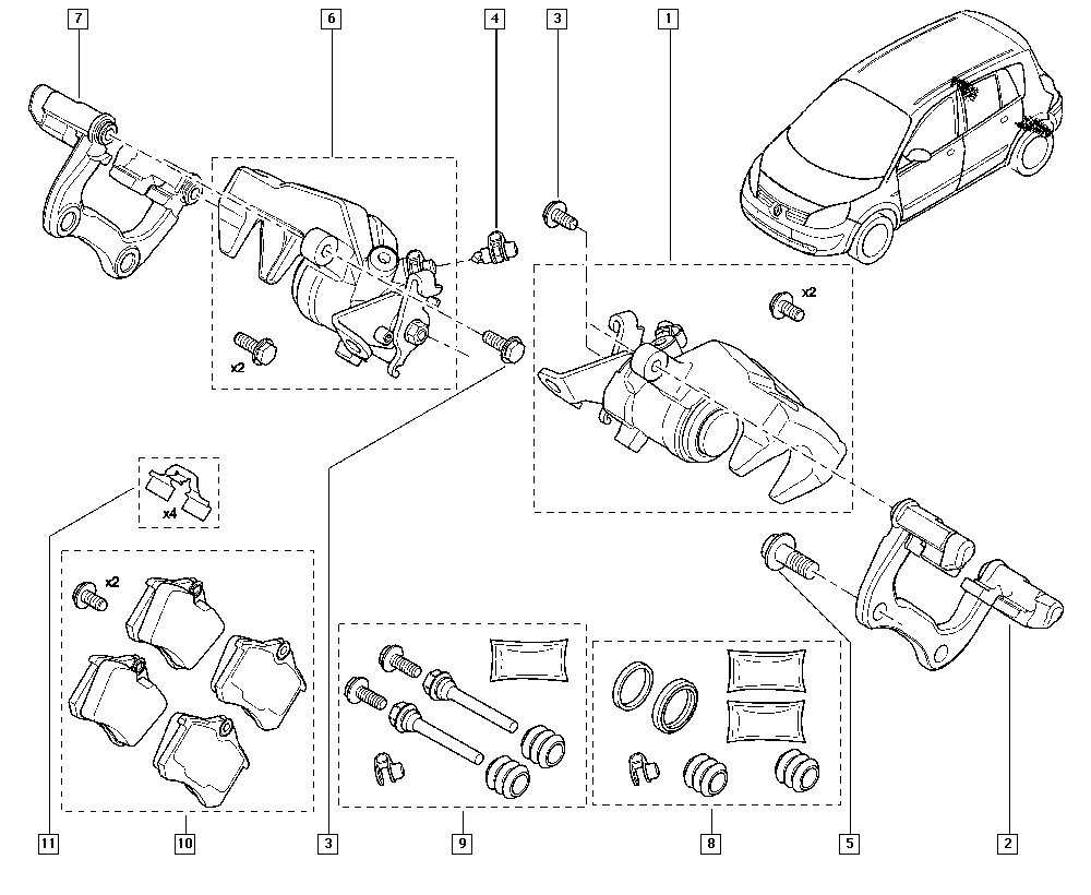 RENAULT 440602466R - Kit de plaquettes de frein, frein à disque cwaw.fr