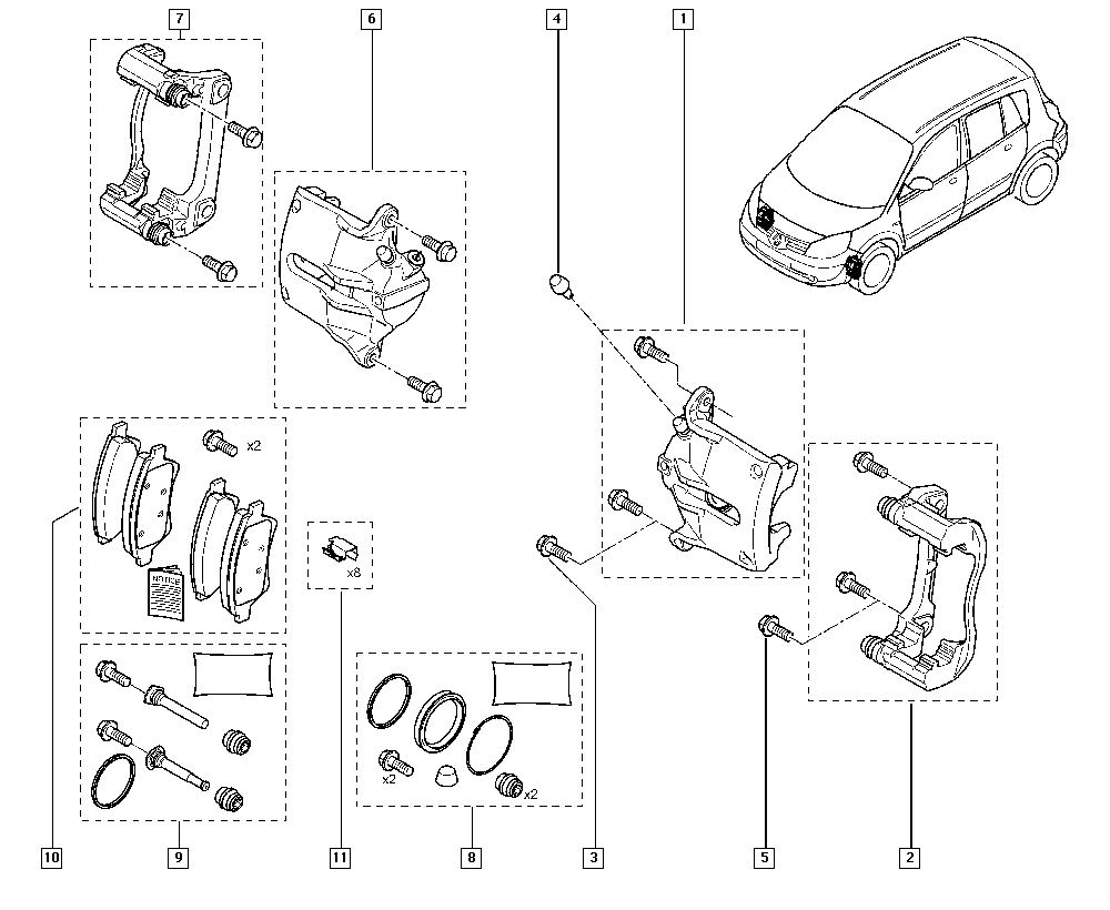 RENAULT TRUCKS 410606463R - Kit d'accessoires, plaquette de frein à disque cwaw.fr