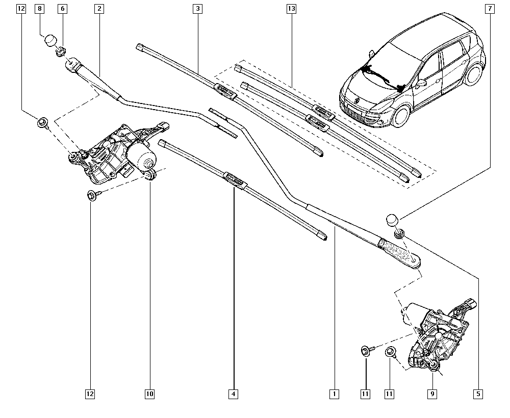 RENAULT 28 89 076 91R - Balai d'essuie-glace cwaw.fr