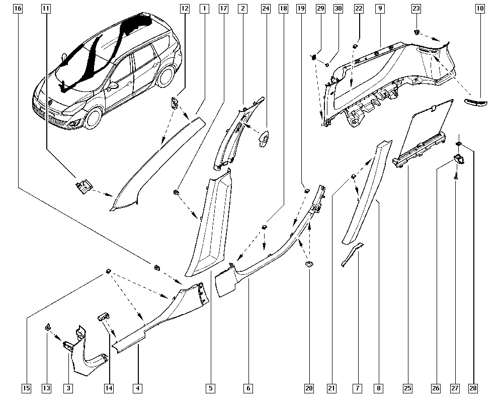 DACIA 7703 077 477 - Clip cwaw.fr