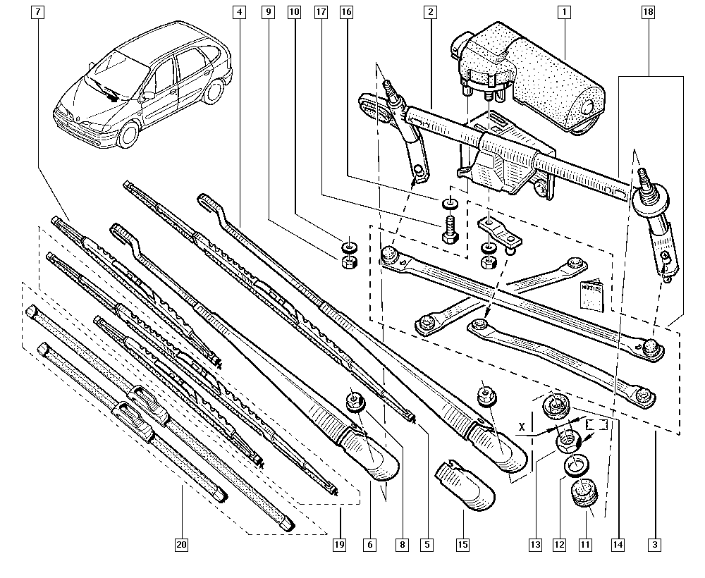 RENAULT 77 11 210 132 - Balai d'essuie-glace cwaw.fr