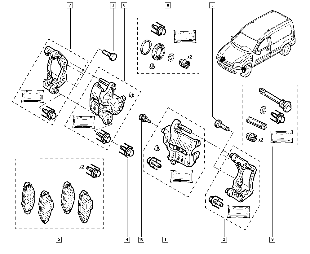 RENAULT TRUCKS 77 01 209 117 - Kit de plaquettes de frein, frein à disque cwaw.fr