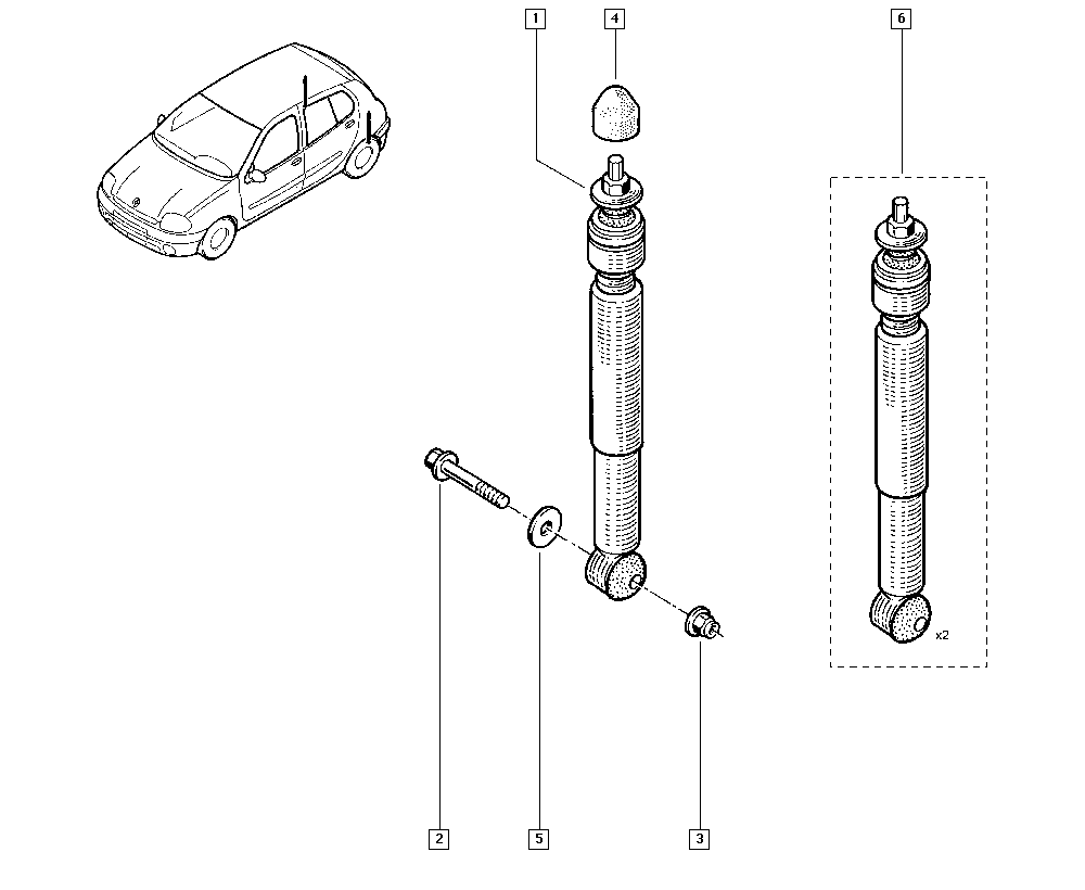 RENAULT 56 21 075 19R - Amortisseur cwaw.fr