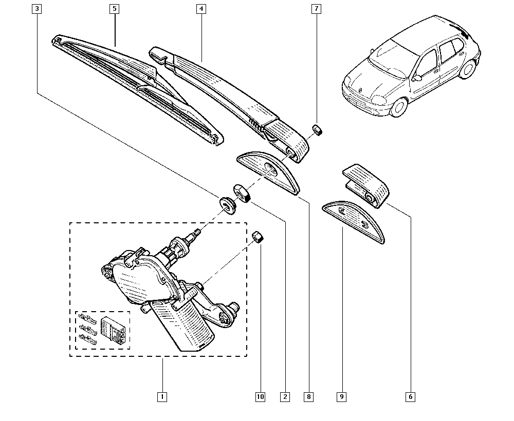 RENAULT 7701 045 207 - Bras d'essuie-glace, nettoyage des vitres cwaw.fr