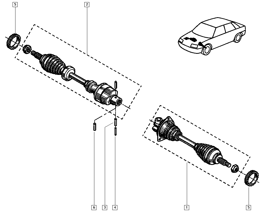 RENAULT 7701351484 - Arbre de transmission cwaw.fr